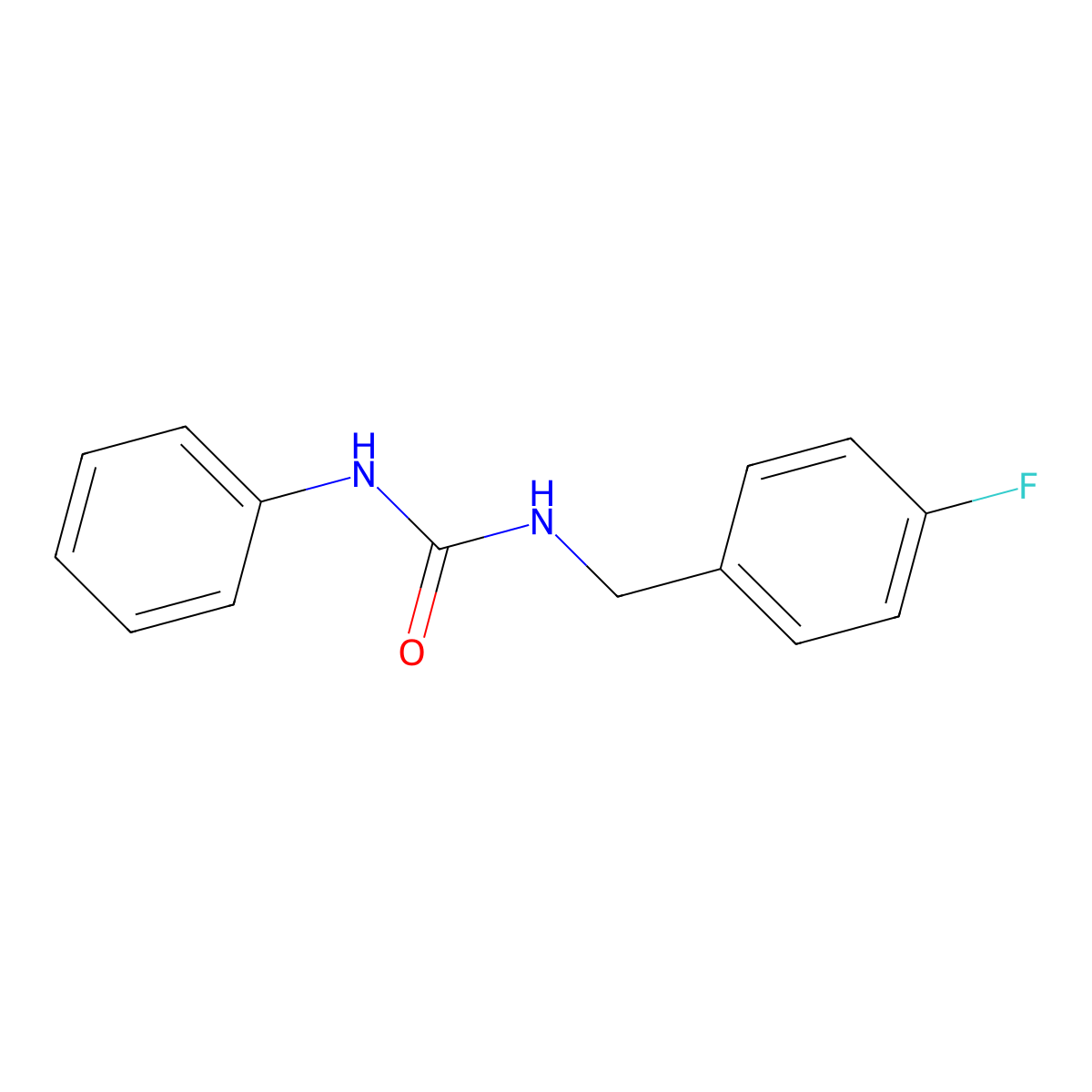 1-(4-Fluorobenzyl)-3-phenylurea molecular structure, CAS 541545-68-0
