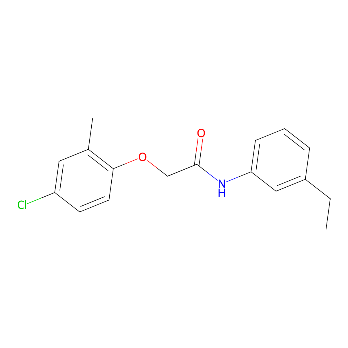 2-(4-chloro-2-methylphenoxy)-N-(3-ethylphenyl)acetamide molecular structure, CAS 541546-12-7