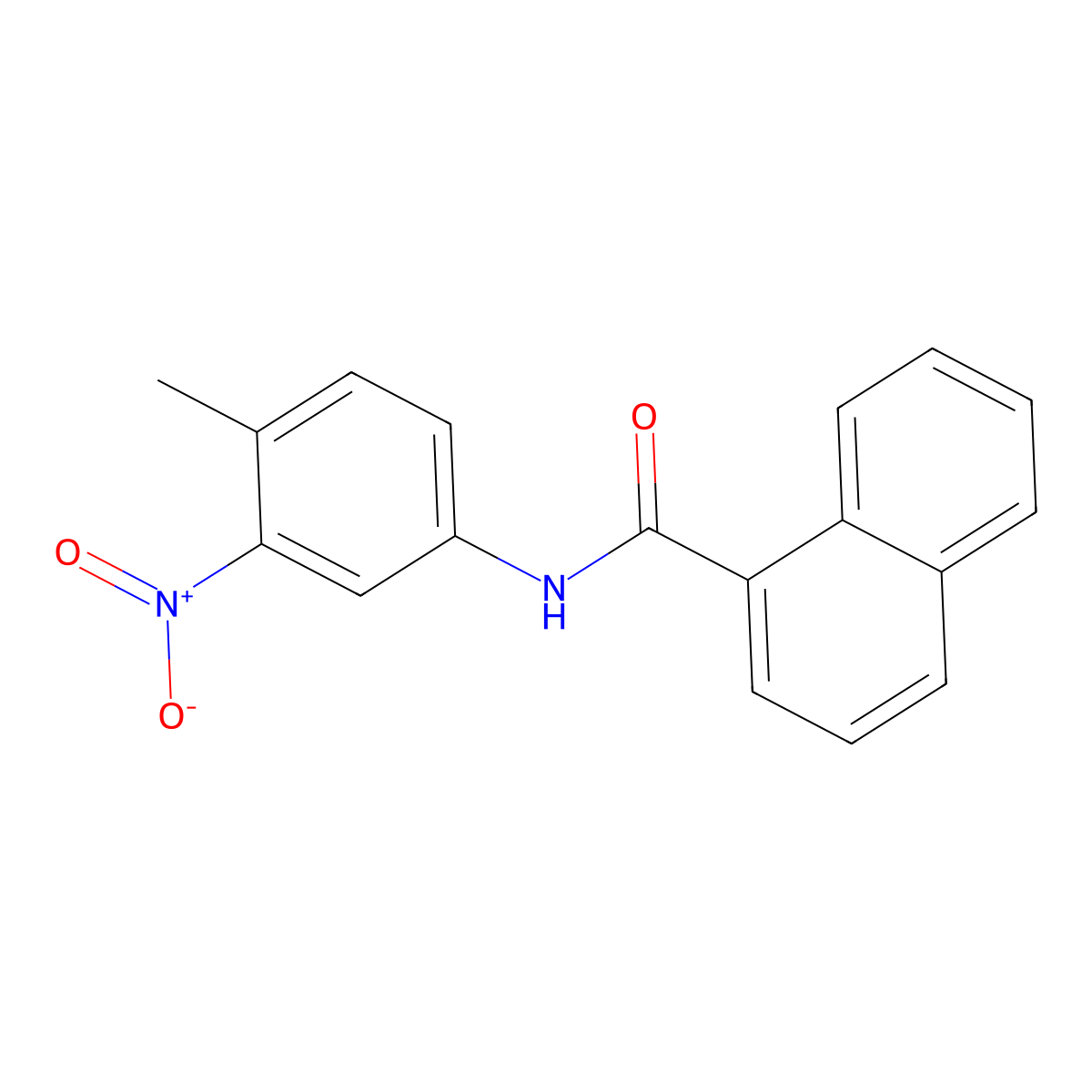 N-(4-methyl-3-nitrophenyl)naphthalene-1-carboxamide molecular structure, CAS 541546-36-5