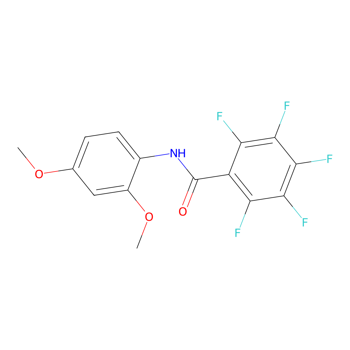 N-(2,4-dimethoxyphenyl)-2,3,4,5,6-pentafluorobenzamide molecular structure, CAS 541546-55-8