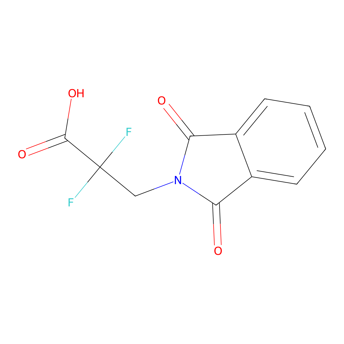 3-(1,3-Dioxo-2,3-dihydro-1H-isoindol-2-yl)-2,2-difluoropropanoic acid molecular structure, CAS 541547-40-4