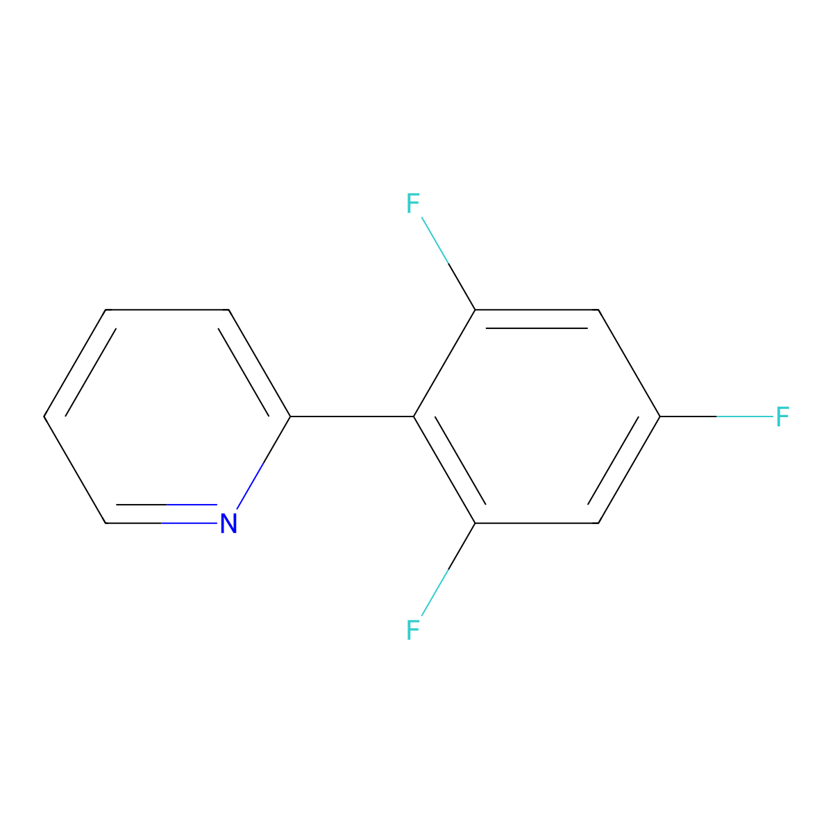 2-(2,4,6-Trifluorophenyl)pyridine molecular structure, CAS 541549-20-6