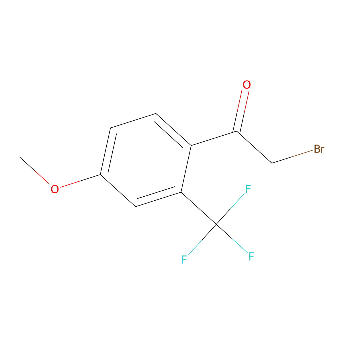 4-Methoxy-2-(trifluoromethyl)phenacyl bromide molecular structure, CAS 541549-99-9