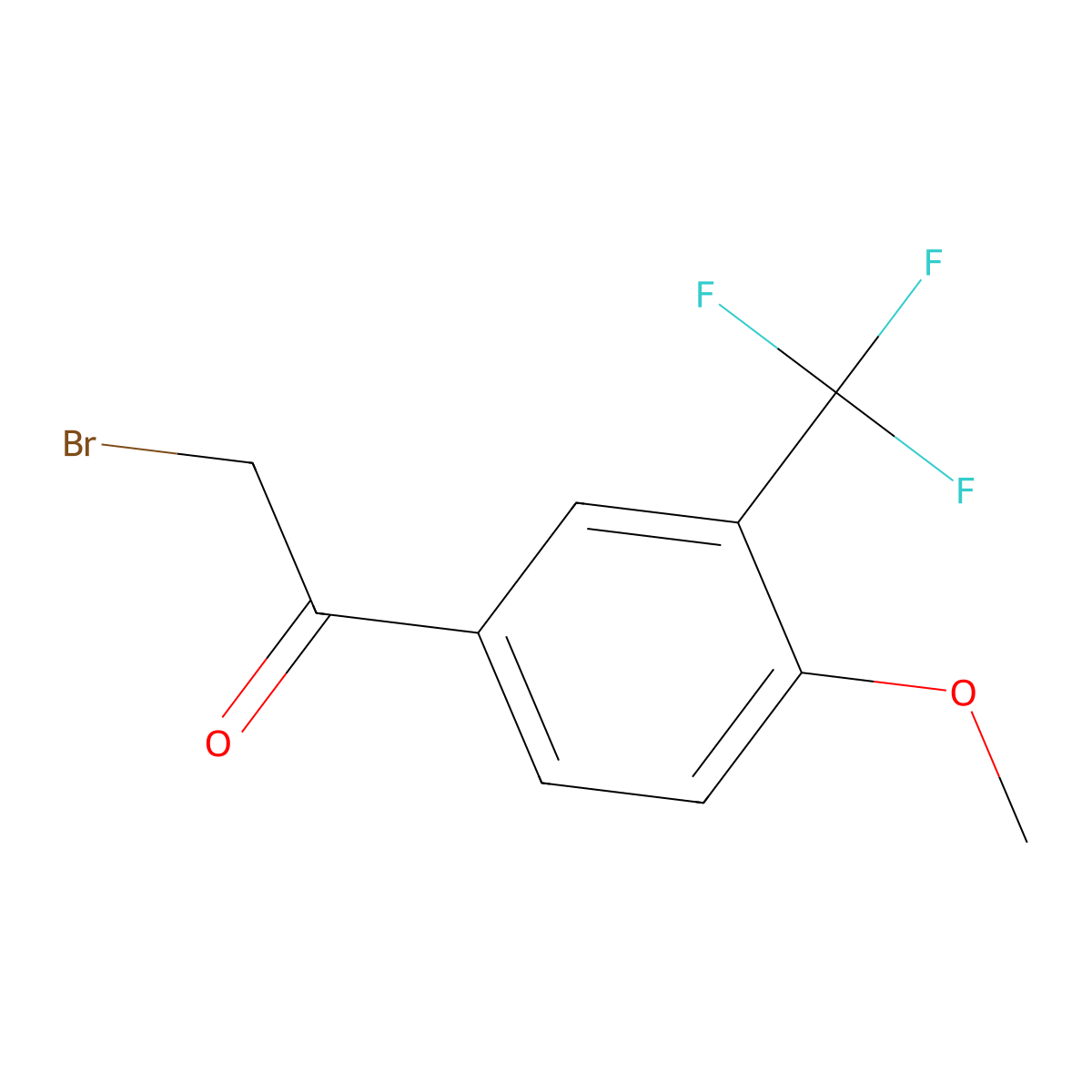 4-Methoxy-3-(trifluoromethyl)phenacyl bromide molecular structure, CAS 541550-00-9