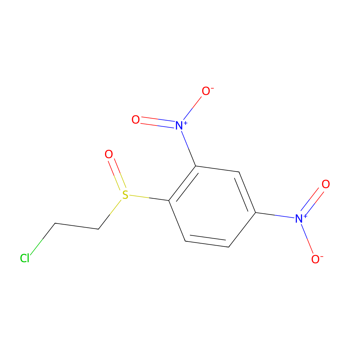 2-Chloroethyl 2,4-dinitrophenyl sulfoxide molecular structure, CAS 5416-05-7