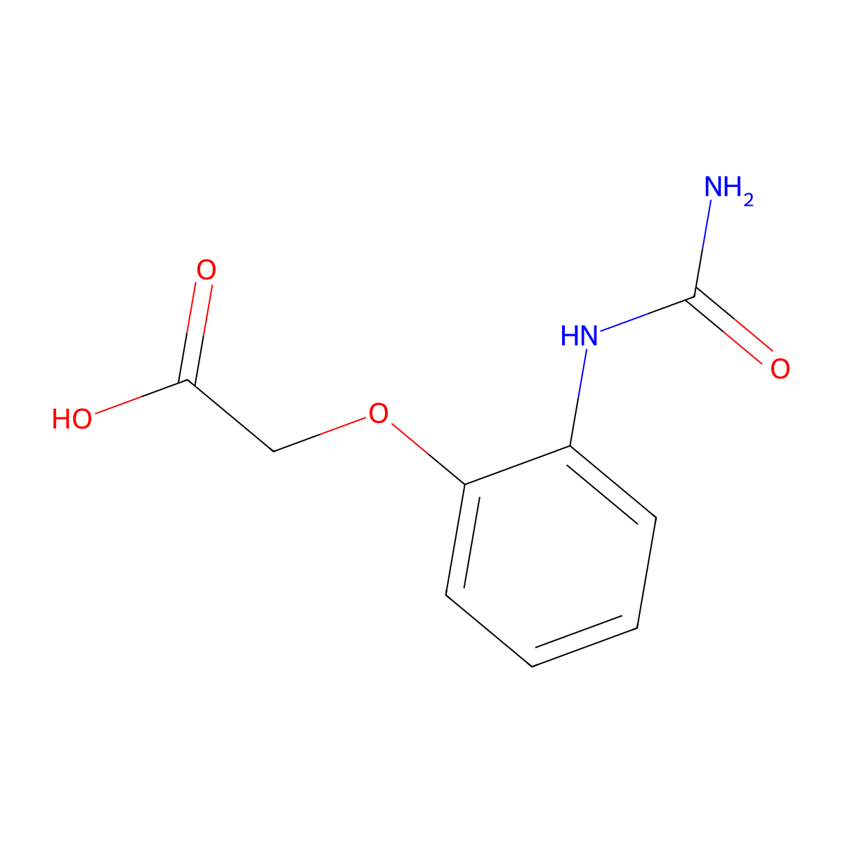 [2-(Carbamoylamino)phenoxy]acetic acid molecular structure, CAS 5416-09-1