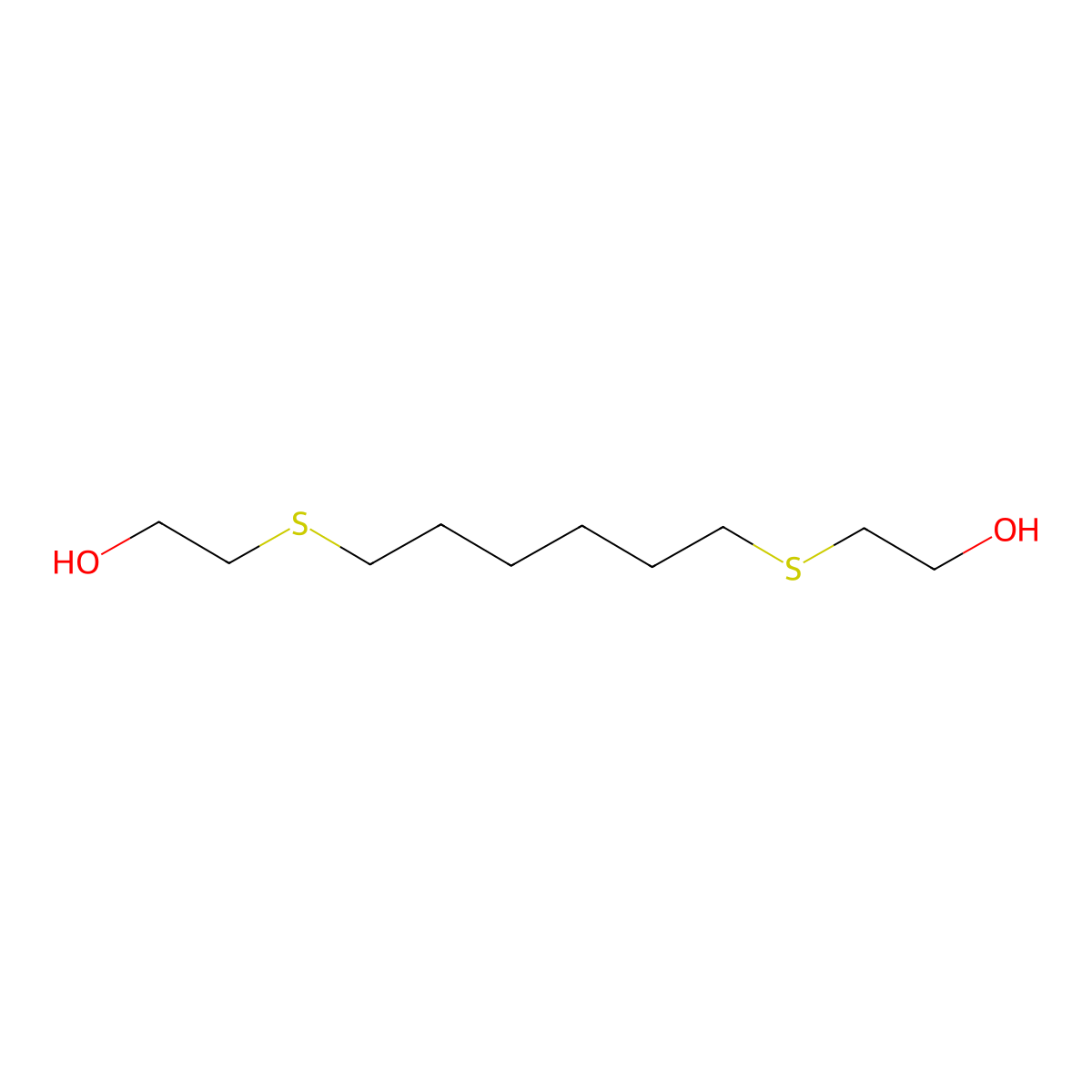 2,2'-(Hexane-1,6-diylbis(thio))bisethanol molecular structure, CAS 5416-14-8