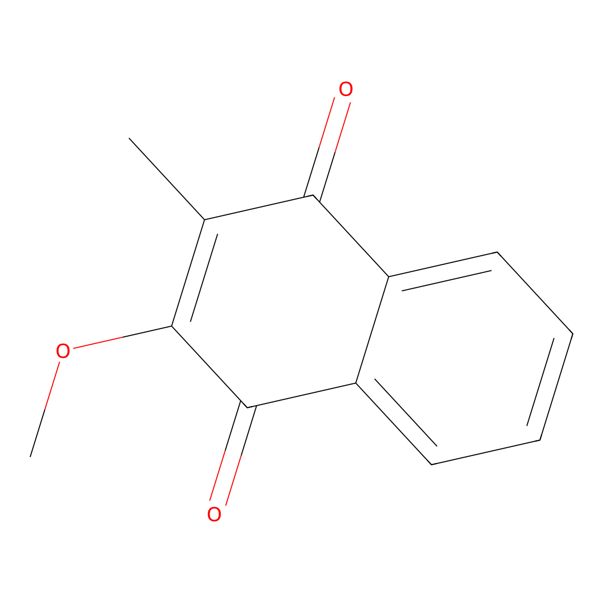 1,4-Naphthoquinone, 2-methoxy-3-methyl- molecular structure, CAS 5416-18-2