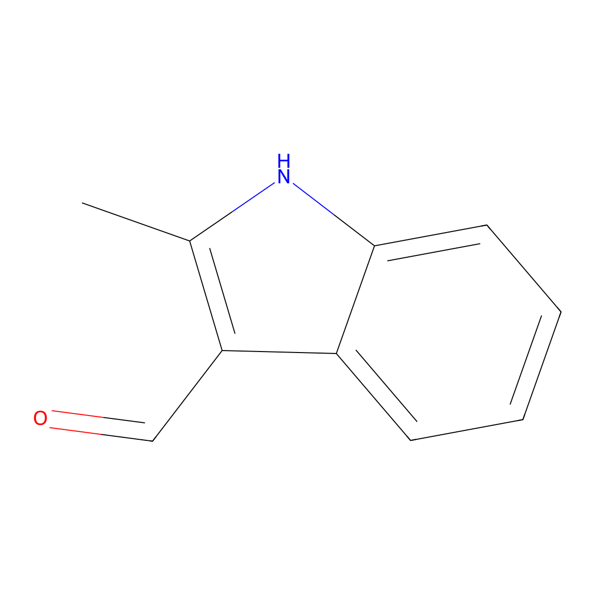 3-Formyl-2-methylindole molecular structure, CAS 5416-80-8