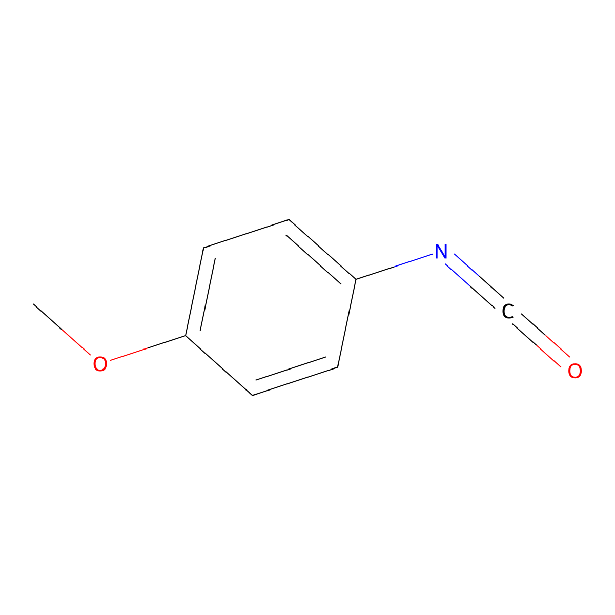 1-Isocyanato-4-methoxybenzene molecular structure, CAS 5416-93-3