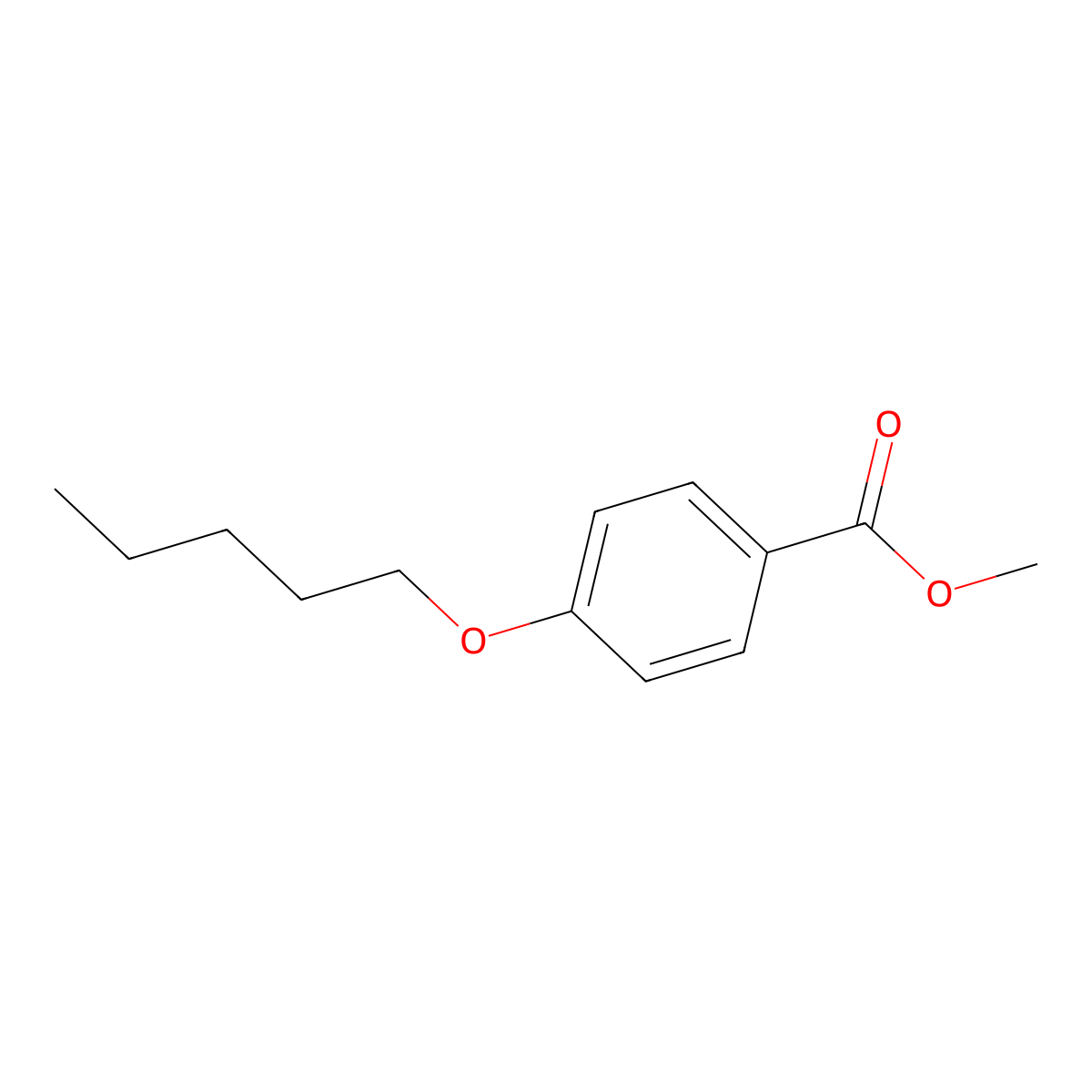 Methyl 4-pentoxybenzoate molecular structure, CAS 5416-97-7