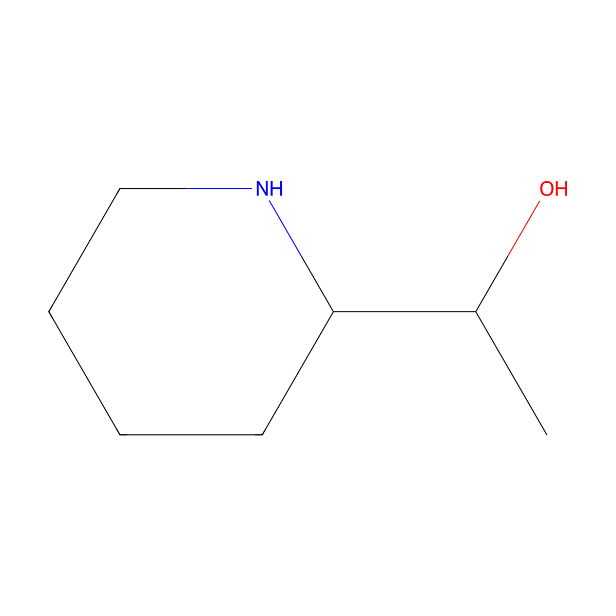 1-(Piperidin-2-yl)ethan-1-ol molecular structure, CAS 54160-32-6