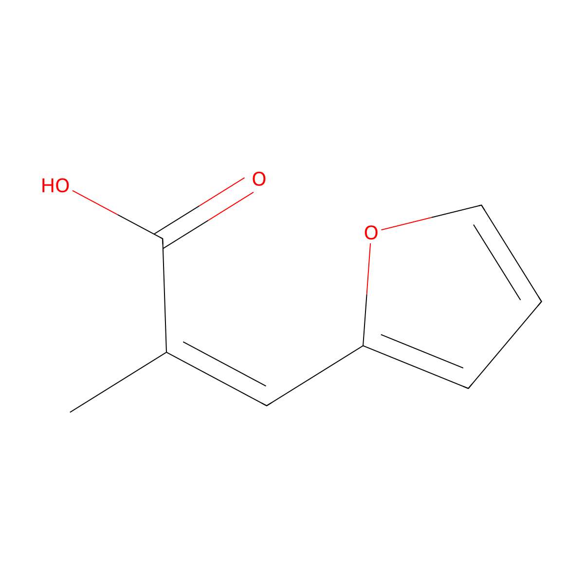 3-(Furan-2-yl)-2-methylprop-2-enoic acid molecular structure, CAS 54160-39-3