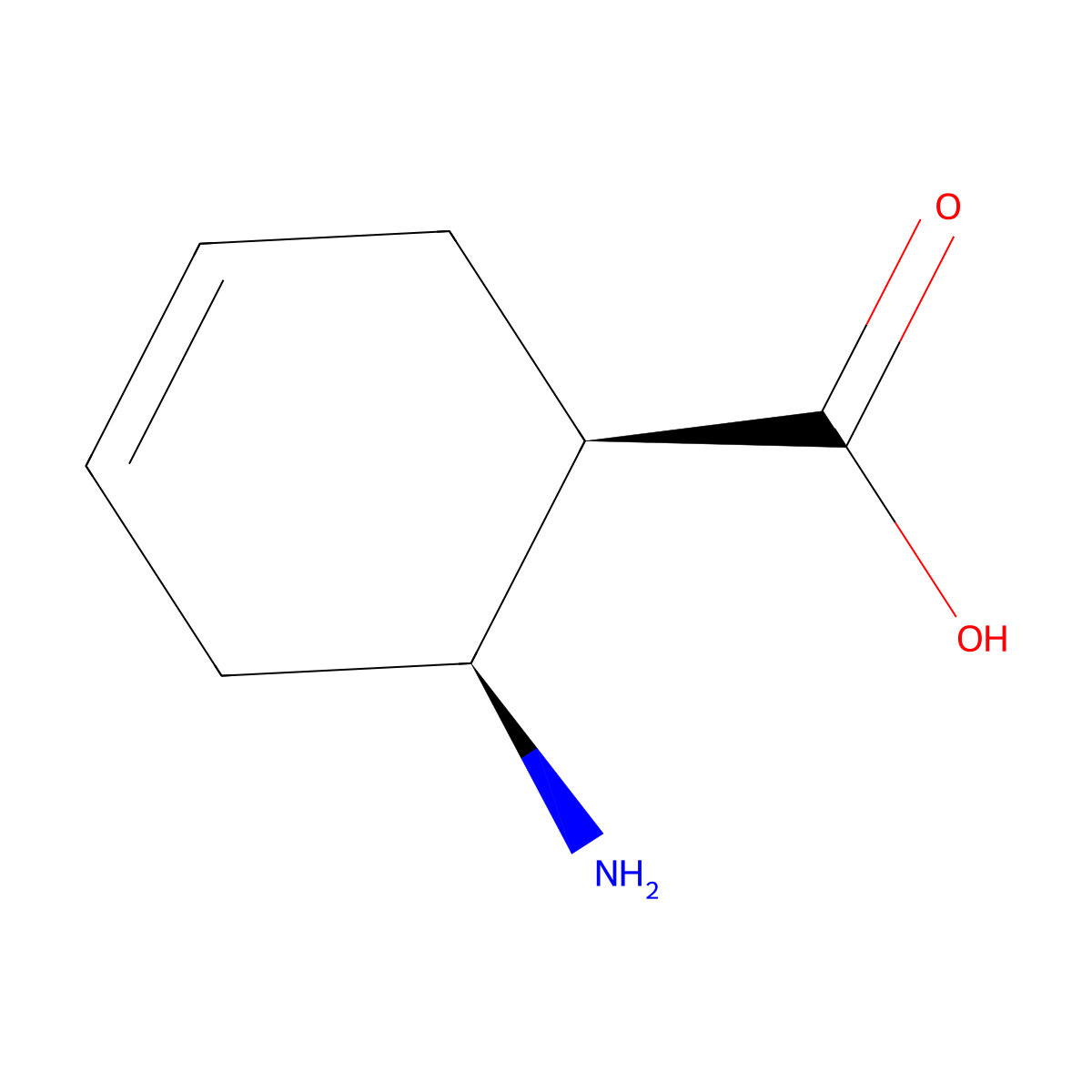 cis-2-Amino-4-cyclohexene-1-carboxylic acid molecular structure, CAS 54162-90-2