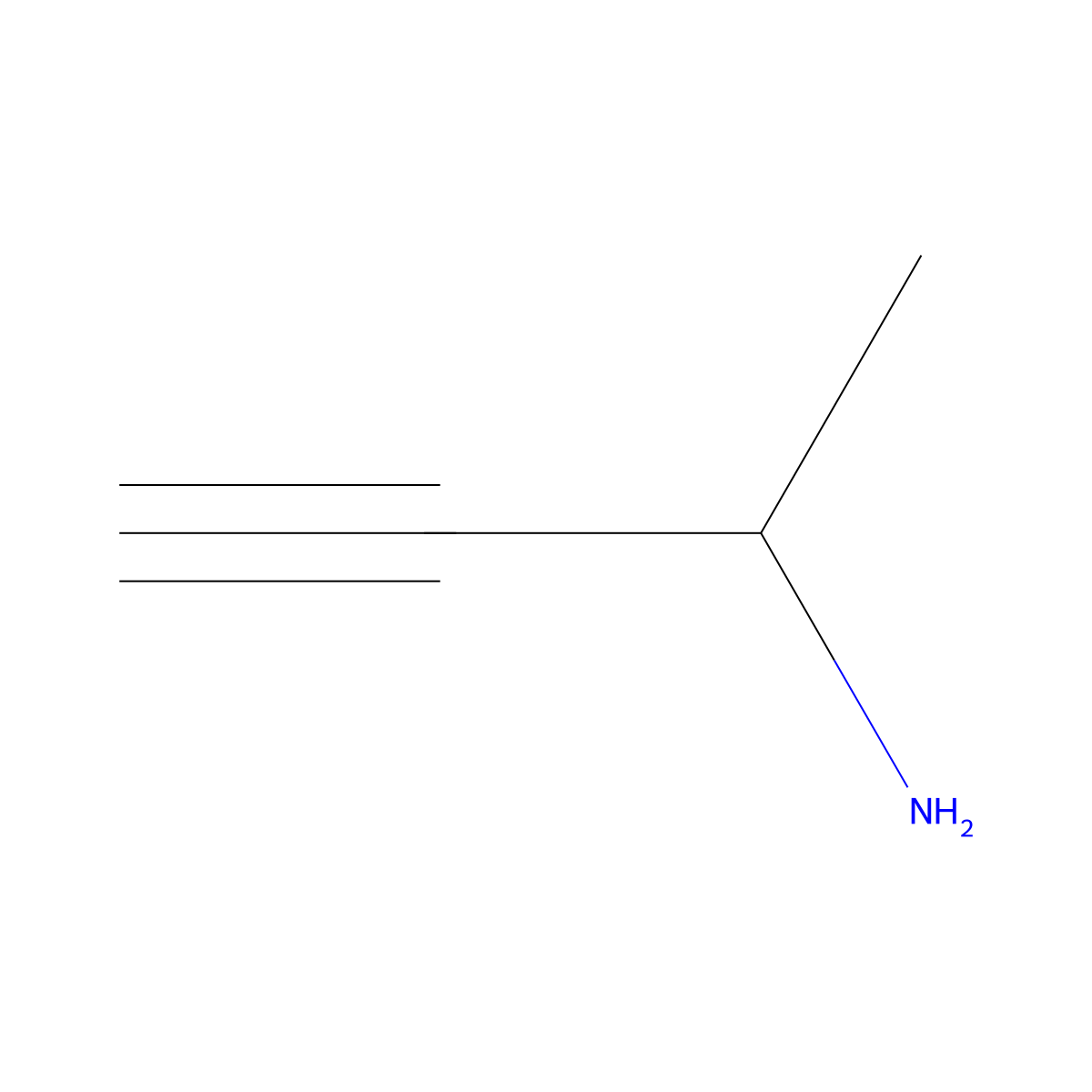 (2S)-But-3-yn-2-amine molecular structure, CAS 54164-69-1