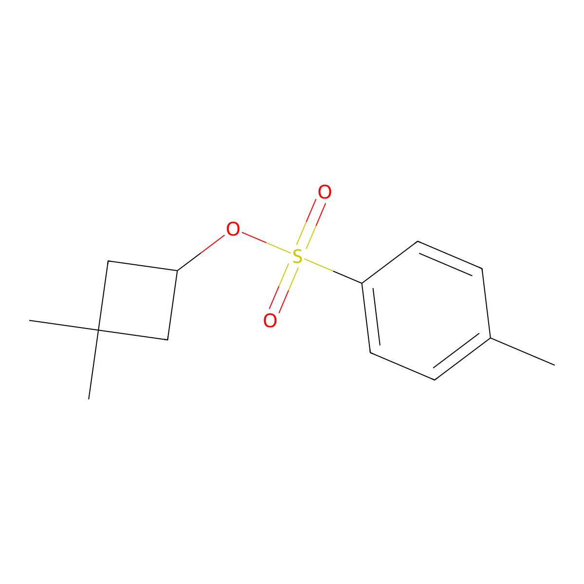 3,3-Dimethylcyclobutyl 4-methylbenzene-1-sulfonate molecular structure, CAS 54166-18-6