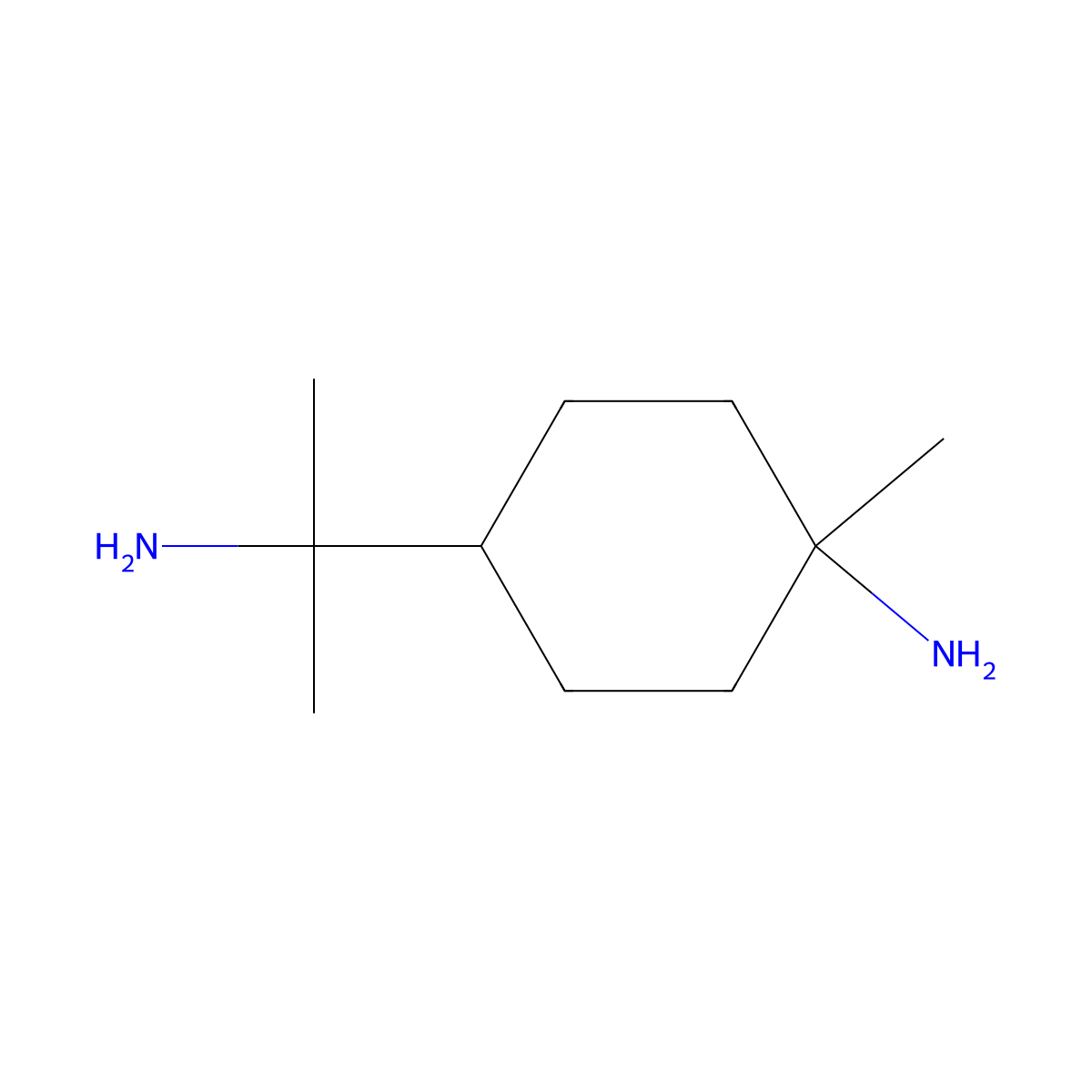 4-(2-Aminopropan-2-yl)-1-methylcyclohexan-1-amine molecular structure, CAS 54166-24-4