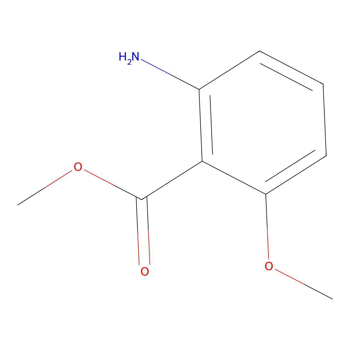 Methyl 2-amino-6-methoxybenzoate molecular structure, CAS 54166-96-0