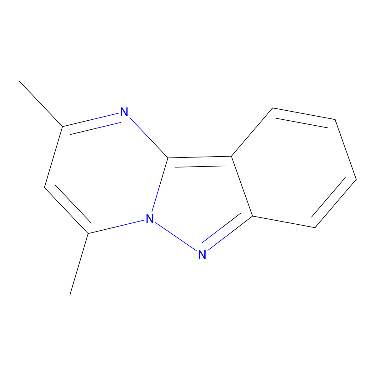 2,4-Dimethylpyrimido[1,2-b]indazole molecular structure, CAS 54167-66-7