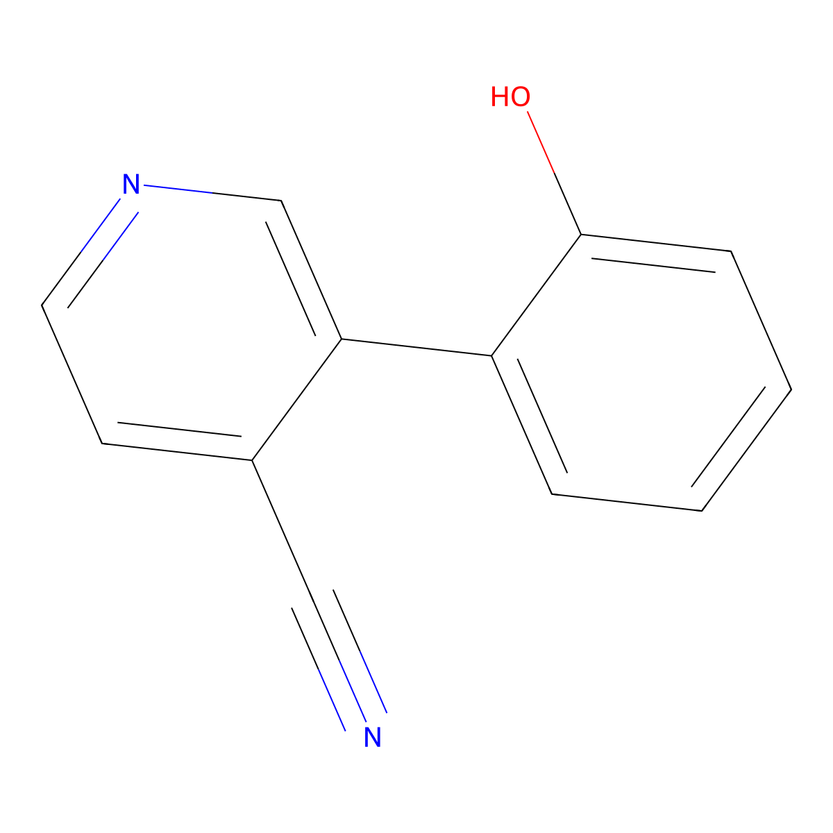 3-(2-Hydroxyphenyl)-4-pyridinecarbonitrile molecular structure, CAS 54168-08-0