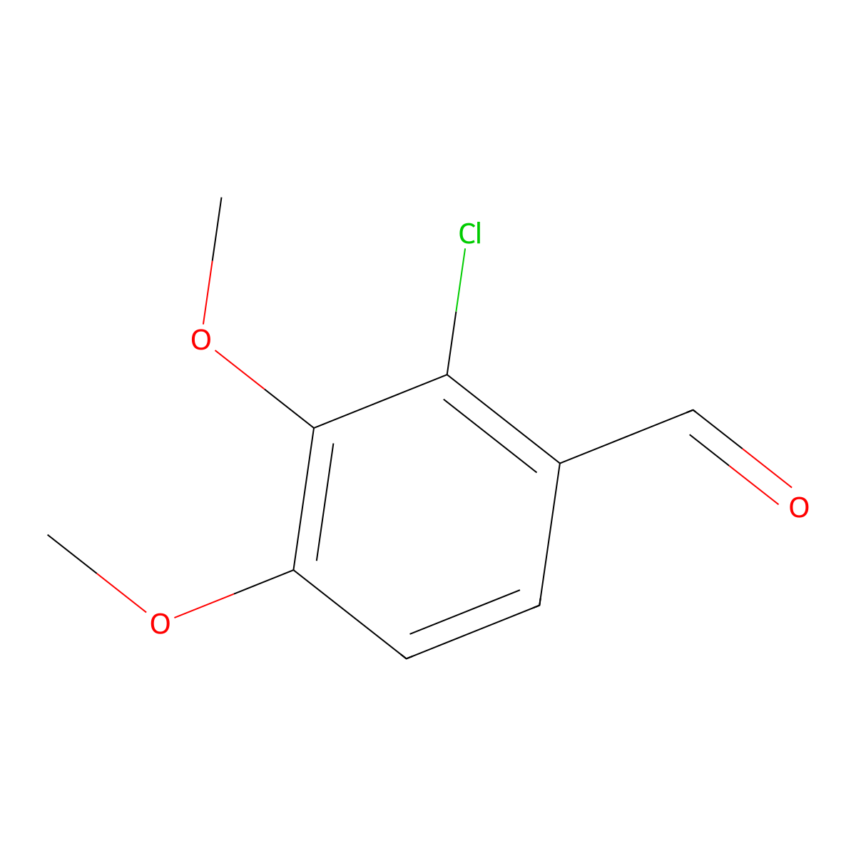 2-Chloroveratraldehyde molecular structure, CAS 5417-17-4