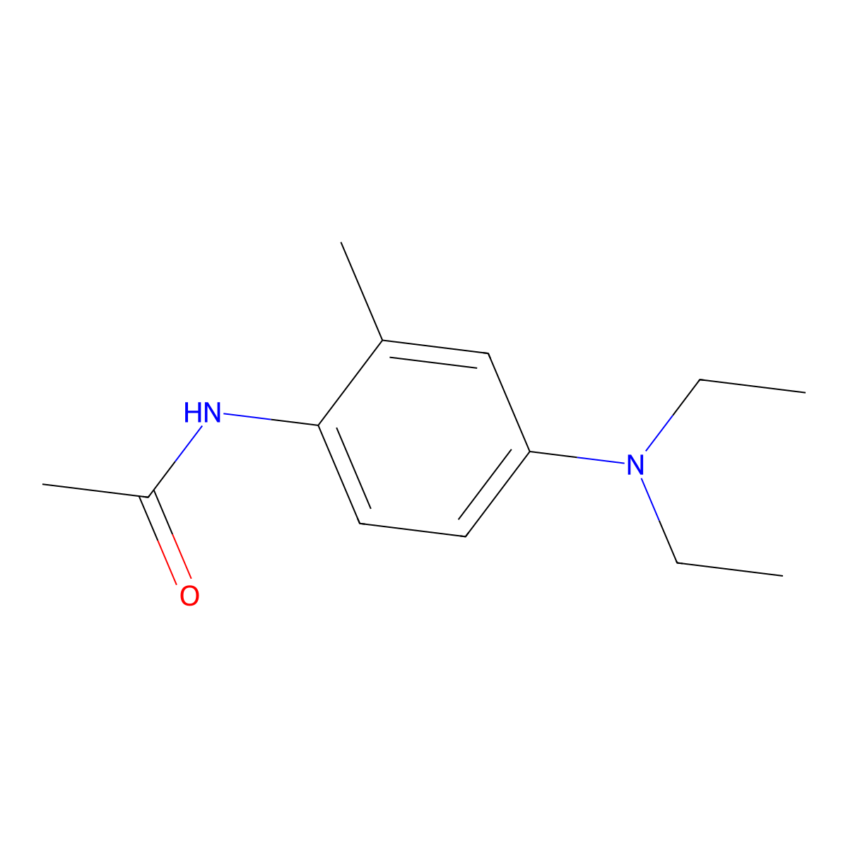 N-[4-(diethylamino)-2-methylphenyl]acetamide molecular structure, CAS 5417-52-7