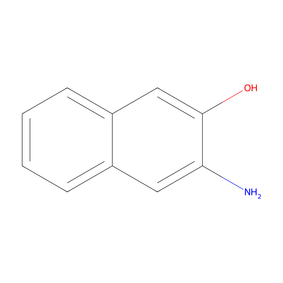3-Amino-2-naphthol molecular structure, CAS 5417-63-0