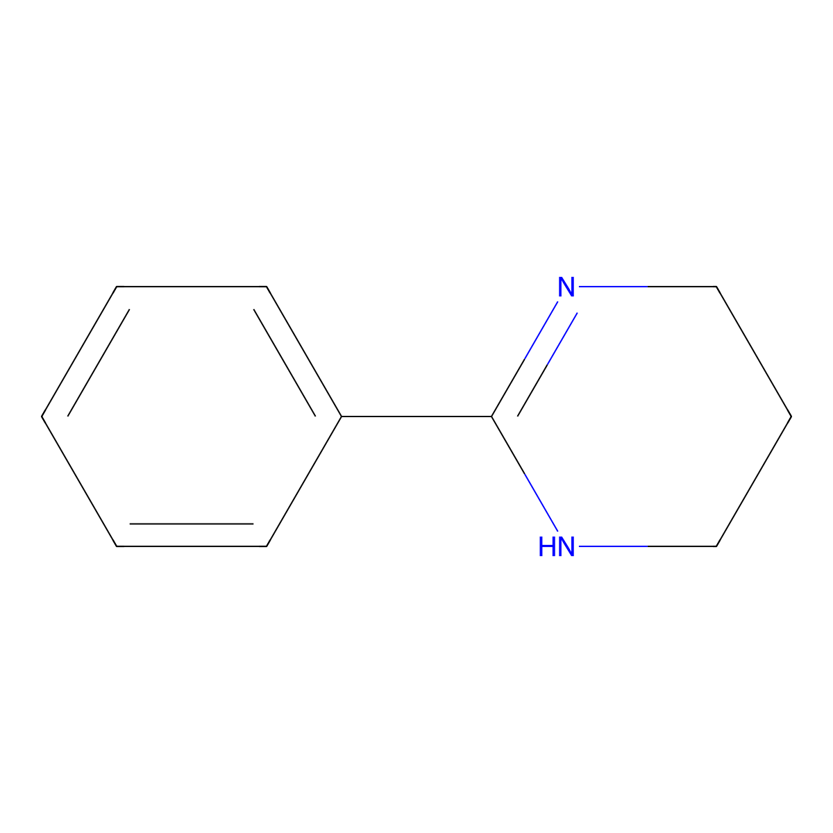 2-Phenyl-1,4,5,6-tetrahydropyrimidine molecular structure, CAS 5417-73-2