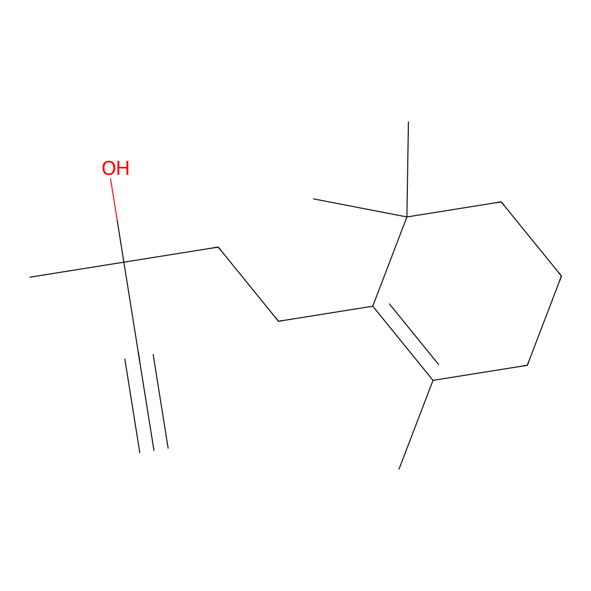 3-Methyl-5-(2,6,6-trimethylcyclohex-1-en-1-yl)pent-1-yn-3-ol molecular structure, CAS 5417-74-3