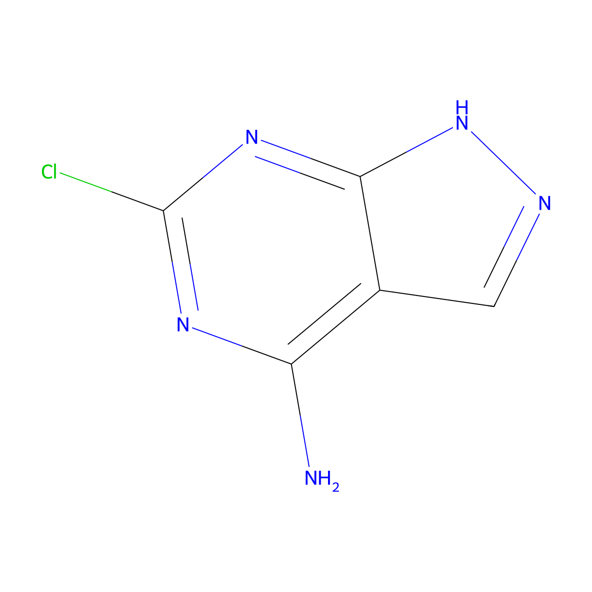 6-Chloro-1h-pyrazolo[3,4-d]pyrimidin-4-amine molecular structure, CAS 5417-78-7