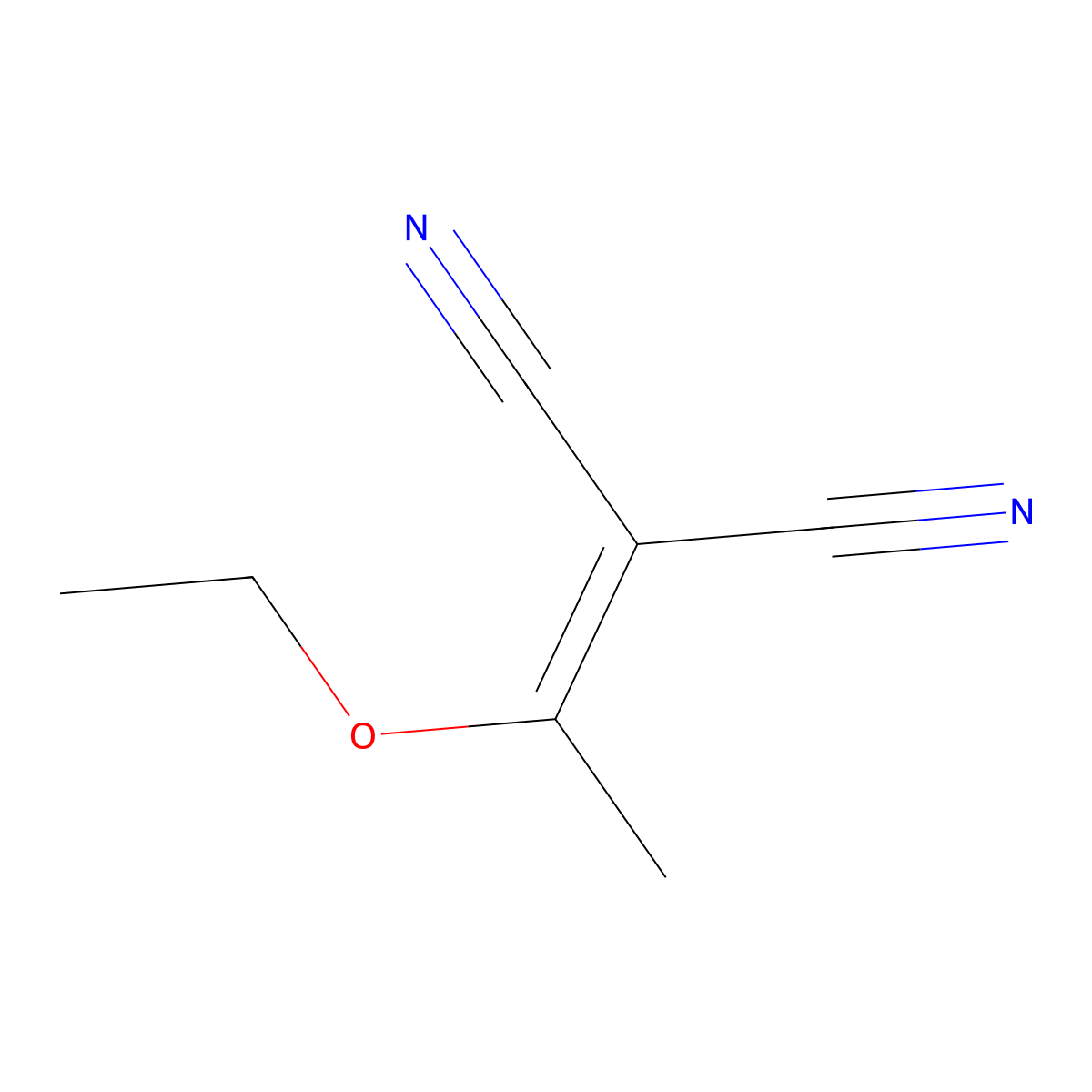 (1-Ethoxyethylidene)malononitrile molecular structure, CAS 5417-82-3