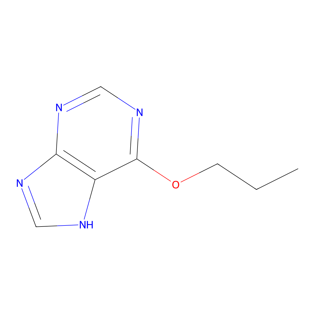 6-Propoxy-1H-purine molecular structure, CAS 5417-86-7
