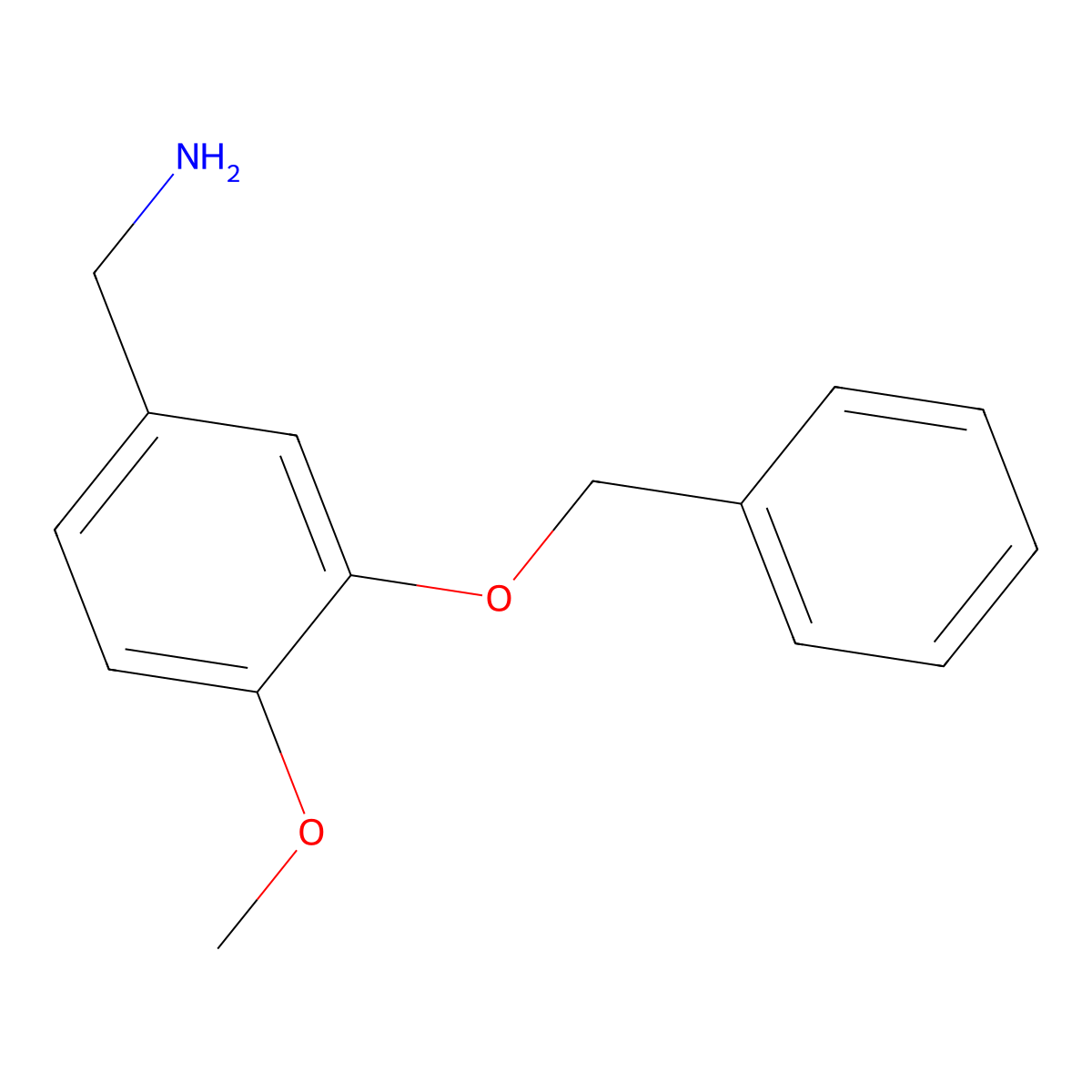 3-Benzyloxy-4-methoxybenzylamine molecular structure, CAS 54170-11-5