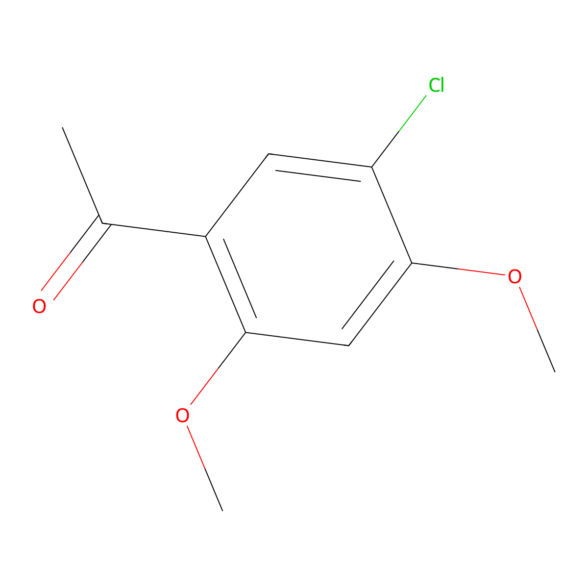 1-(5-Chloro-2,4-dimethoxyphenyl)ethan-1-one molecular structure, CAS 54173-36-3