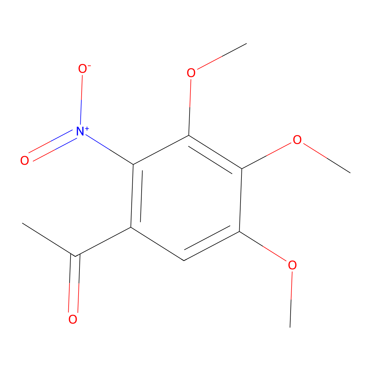 1-(3,4,5-Trimethoxy-2-nitrophenyl)ethanone molecular structure, CAS 54173-39-6