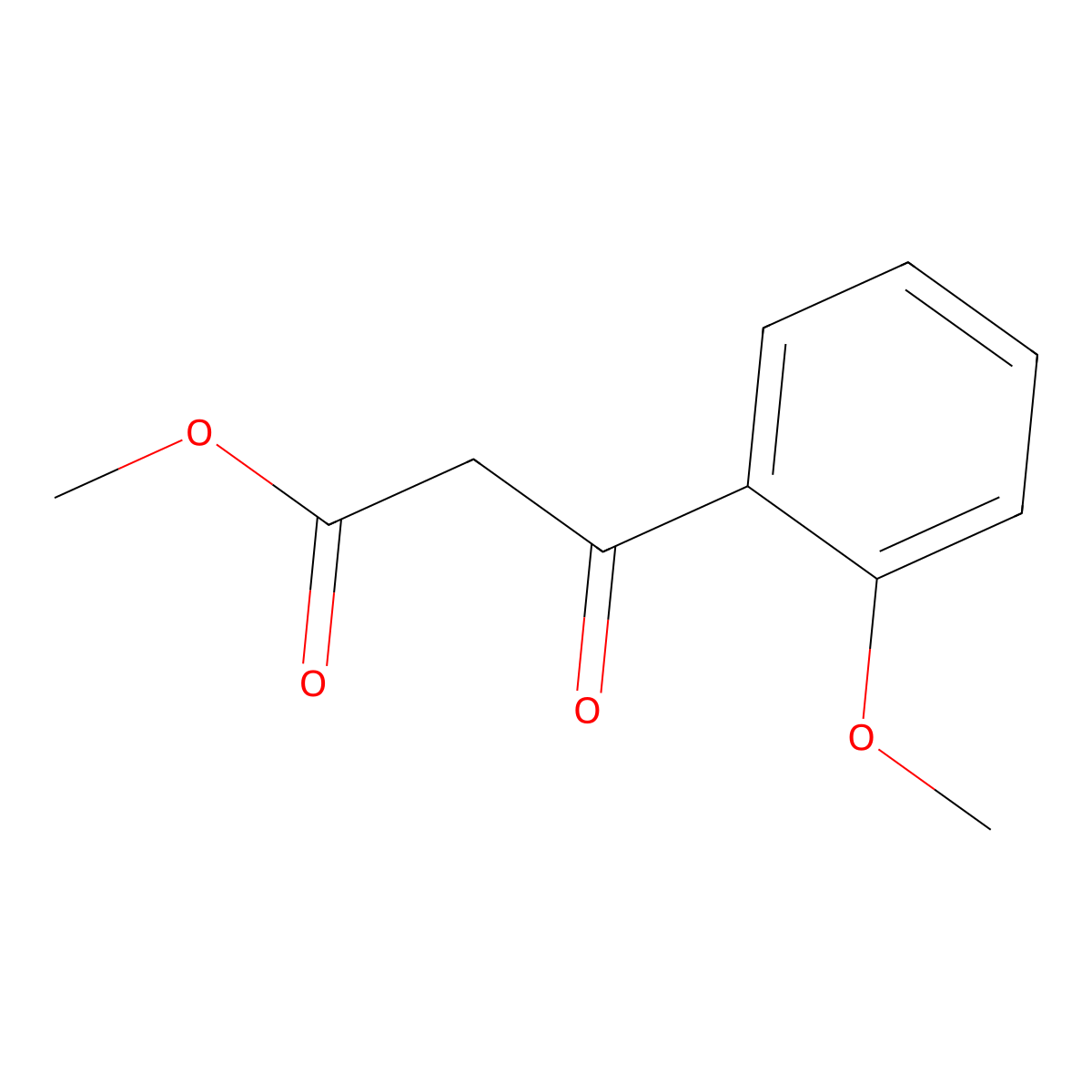 Methyl 3-(2-methoxyphenyl)-3-oxopropanoate molecular structure, CAS 54177-02-5