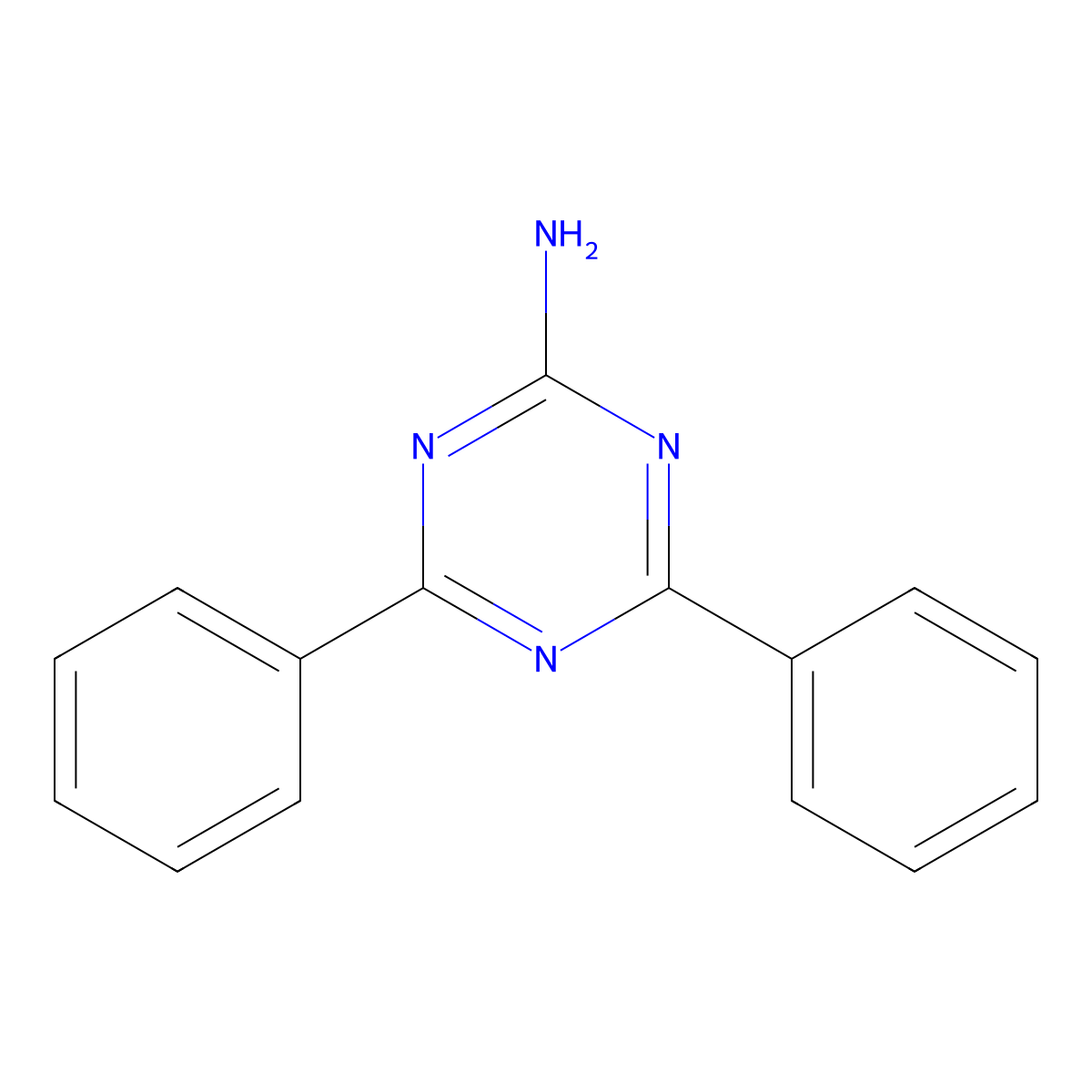 4,6-Diphenyl-1,3,5-triazin-2-amine molecular structure, CAS 5418-07-5