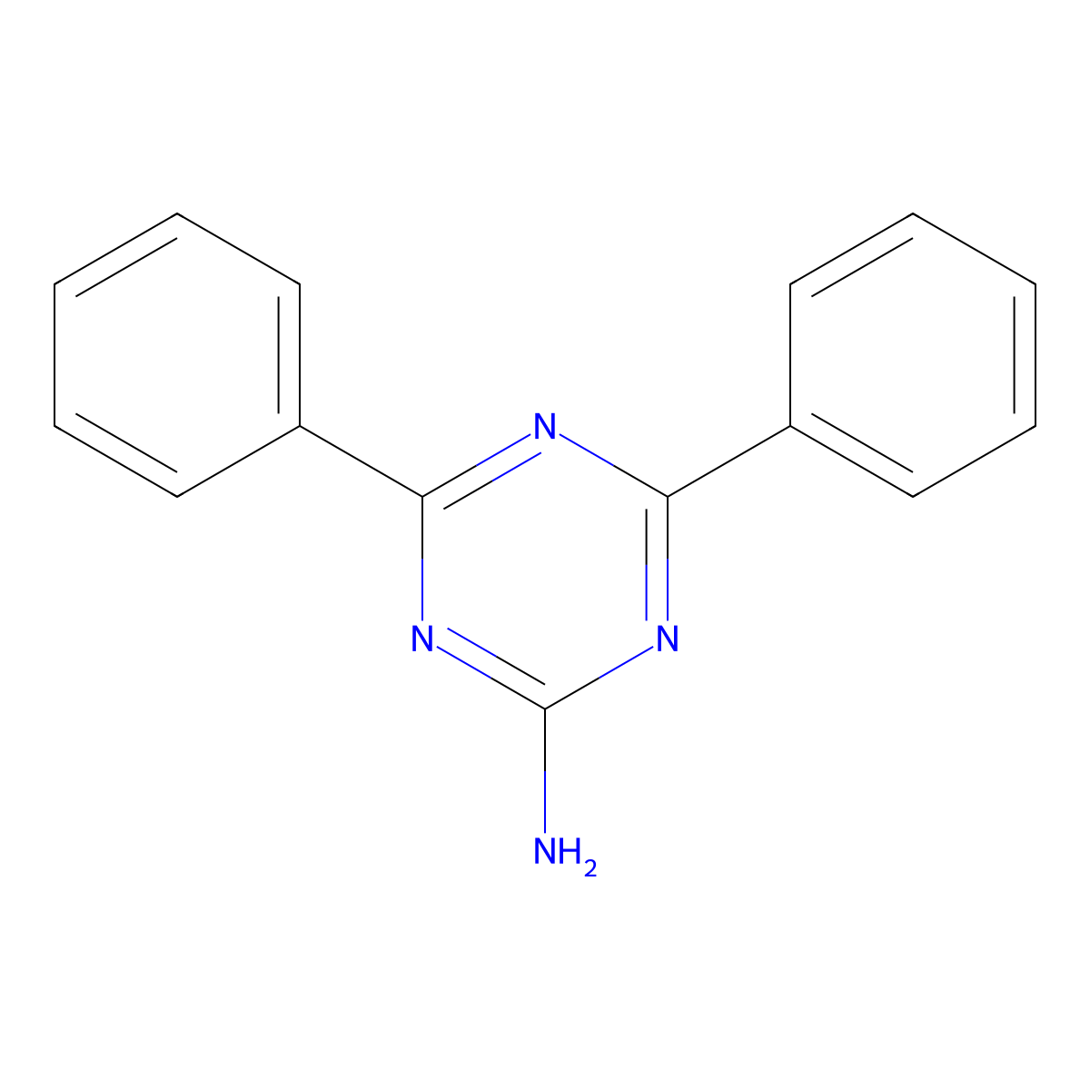4,6-Diphenyl-1,3,5-triazin-2-amine molecular structure, CAS 5418-07-5