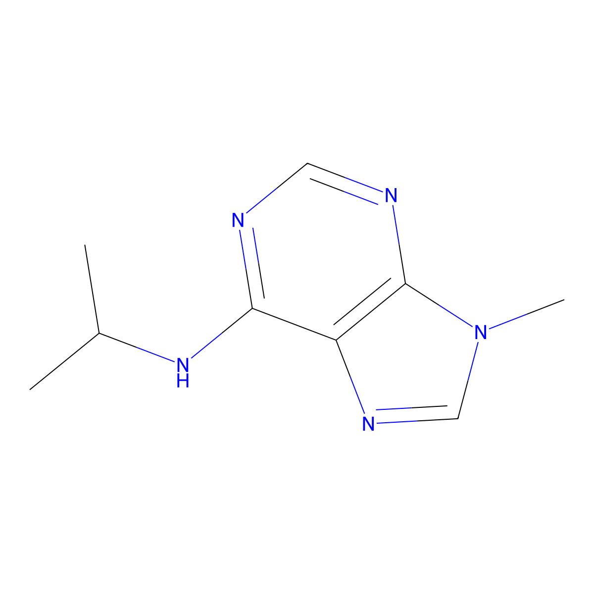 9-Methyl-n-(propan-2-yl)-9h-purin-6-amine molecular structure, CAS 5418-12-2