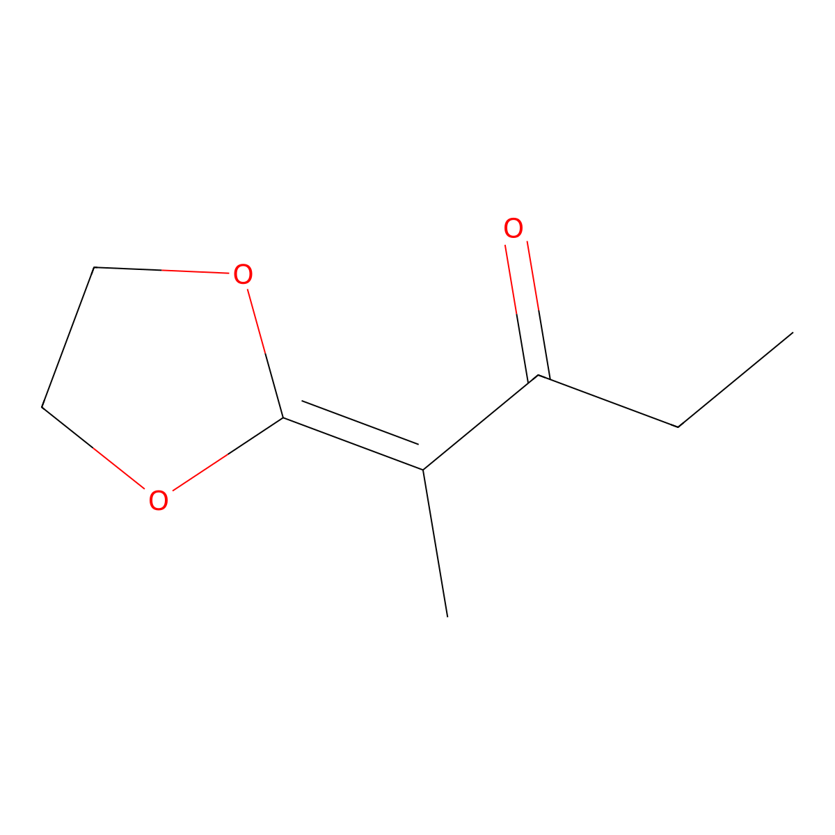 2-(1,3-Dioxolan-2-ylidene)pentan-3-one molecular structure, CAS 5418-50-8