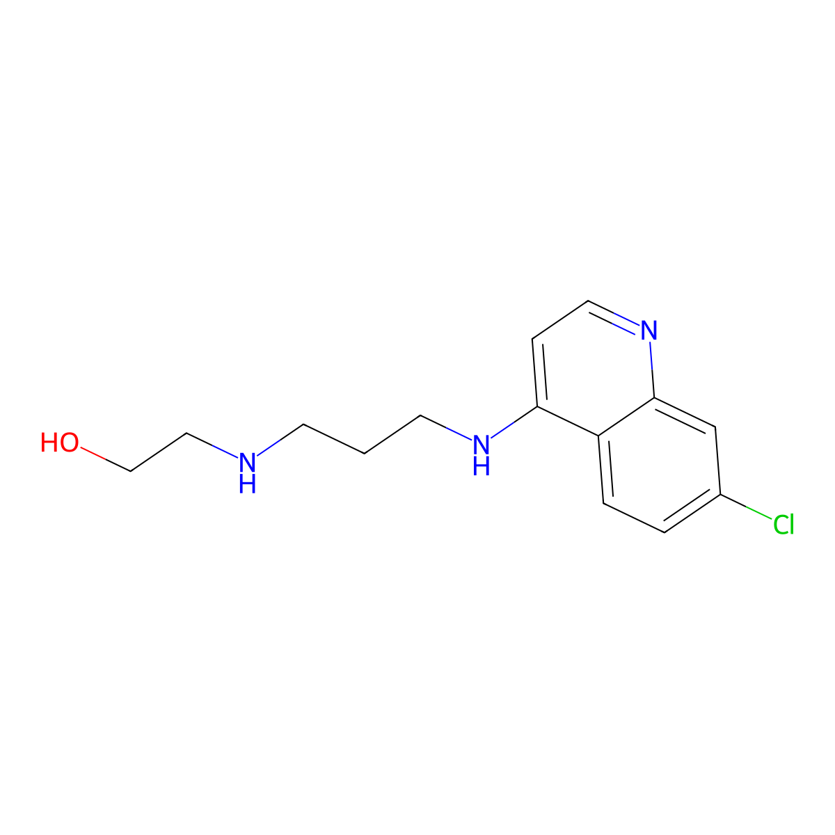2-[3-[(7-Chloroquinolin-4-yl)amino]propylamino]ethanol molecular structure, CAS 5418-53-1