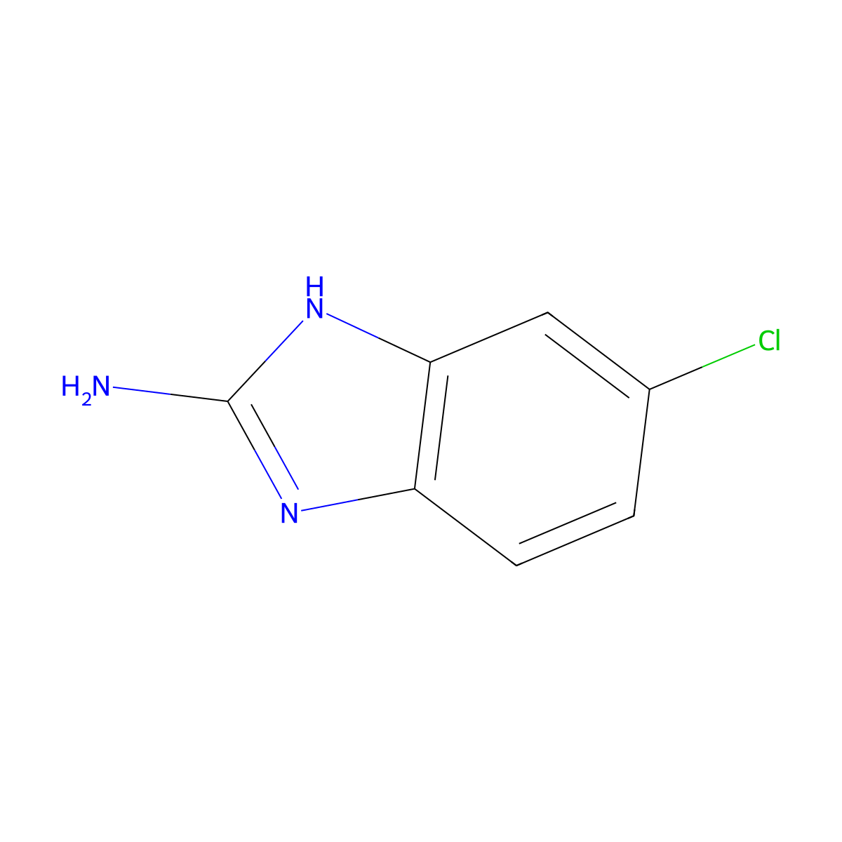 1H-Benzimidazol-2-amine, 6-chloro- molecular structure, CAS 5418-93-9