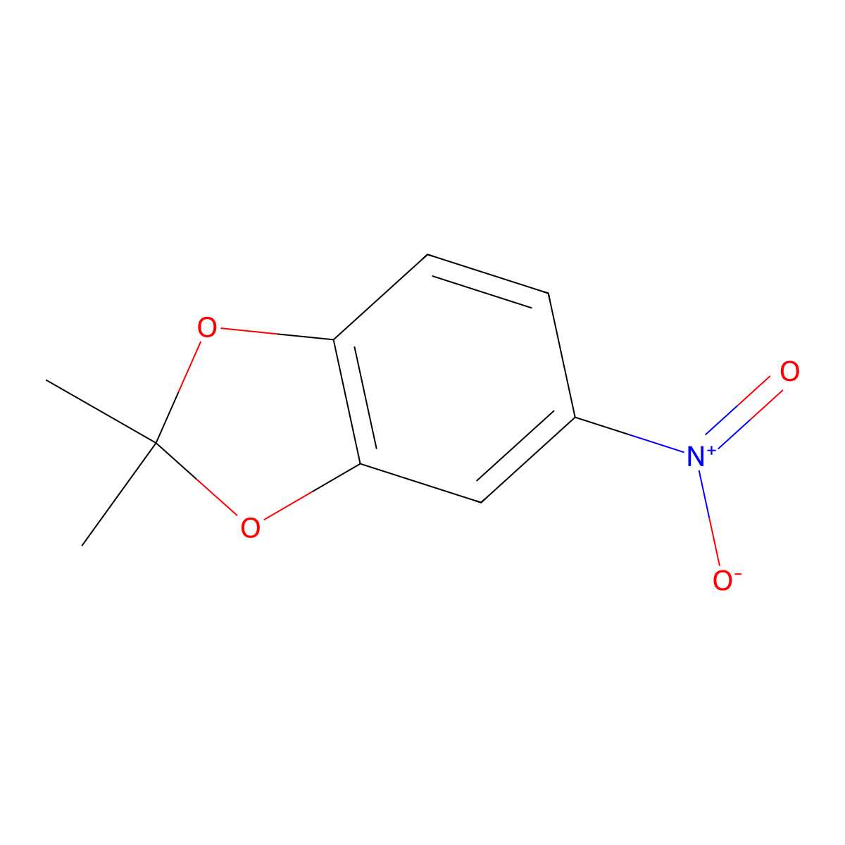 2,2-Dimethyl-5-nitro-1,3-benzodioxole molecular structure, CAS 54186-68-4
