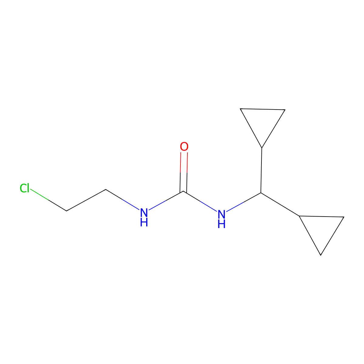 1-(2-Chloroethyl)-3-(dicyclopropylmethyl)urea molecular structure, CAS 54187-03-0