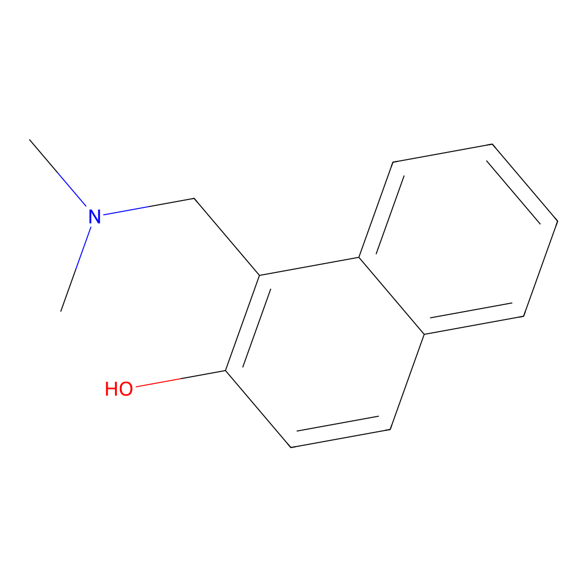 1-Dimethylaminomethyl-2-naphthol molecular structure, CAS 5419-02-3