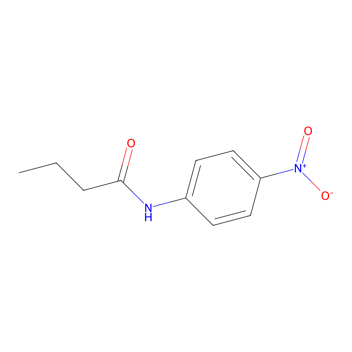 N-(4-nitrophenyl)butanamide molecular structure, CAS 54191-12-7
