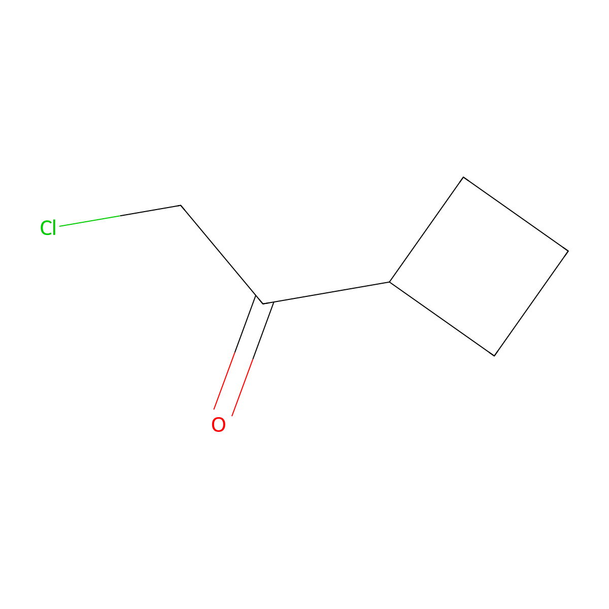 2-Chloro-1-cyclobutylethan-1-one molecular structure, CAS 54195-75-4