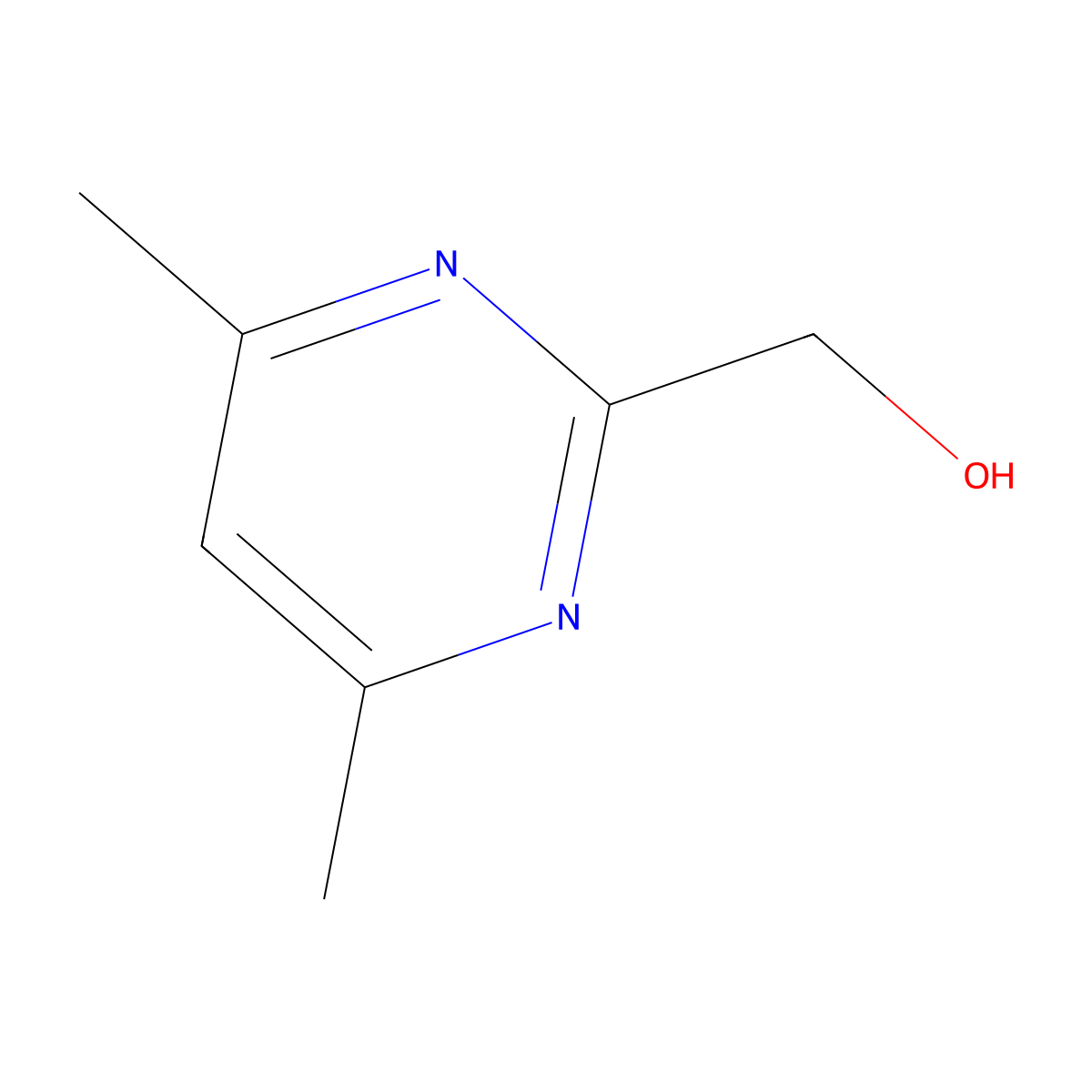 (4,6-Dimethylpyrimidin-2-yl)methanol molecular structure, CAS 54198-72-0