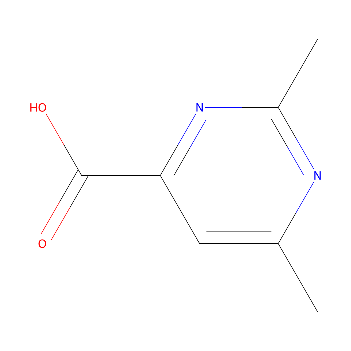 2,6-Dimethylpyrimidine-4-carboxylic acid molecular structure, CAS 54198-74-2
