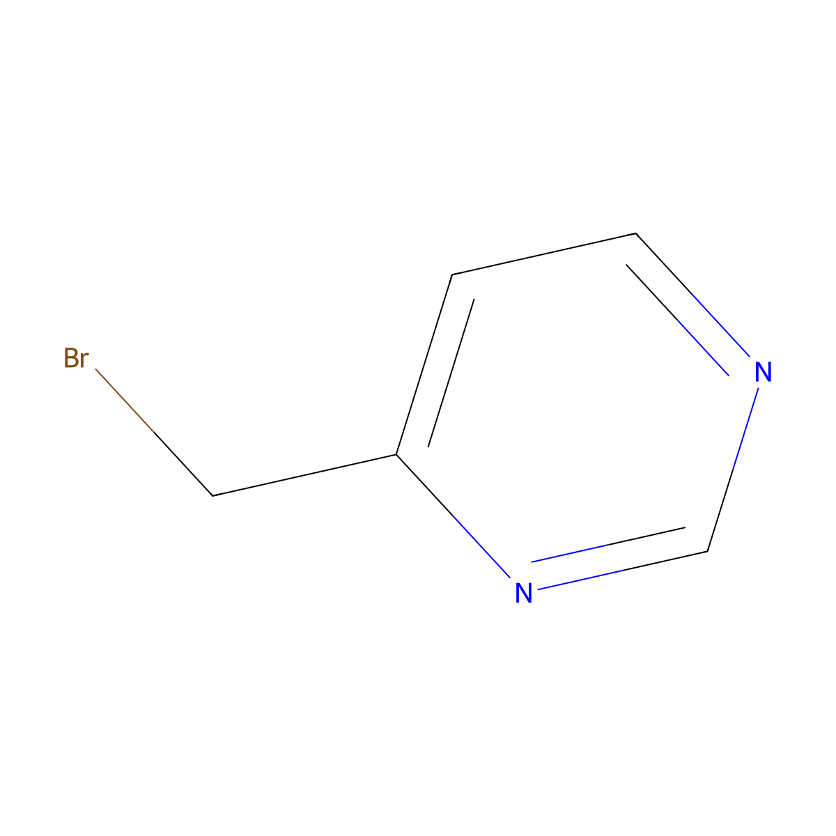 4-(Bromomethyl)pyrimidine molecular structure, CAS 54198-78-6